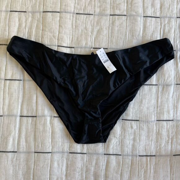 J. Crew Curved Waist Cheeky Bikini Bottom Black Size 3X NWT - Picture 5 of 11